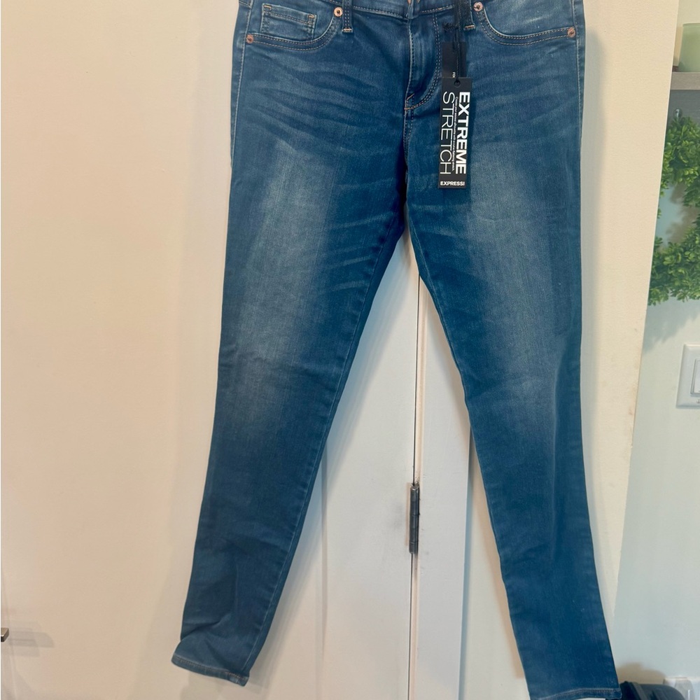 Express Women's Skinny Jeans in Blue